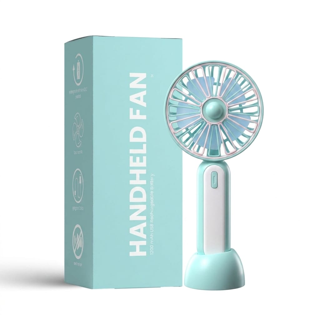 BreezeMate Handheld Fan — Stay Cool Anywhere, Anytime - Evokron