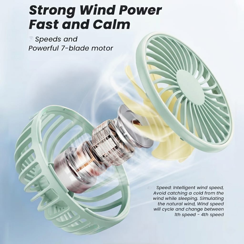 Flodable Handheld High - Speed Mini Fan — 7 Upgrades Above the Rest - Evokron