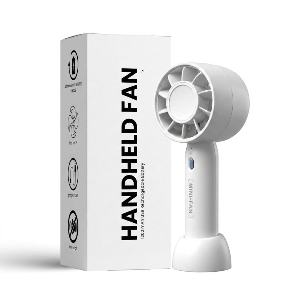 Mini - Fan Handheld Fan — Sleek, Silent & Powerfully Cool - Evokron