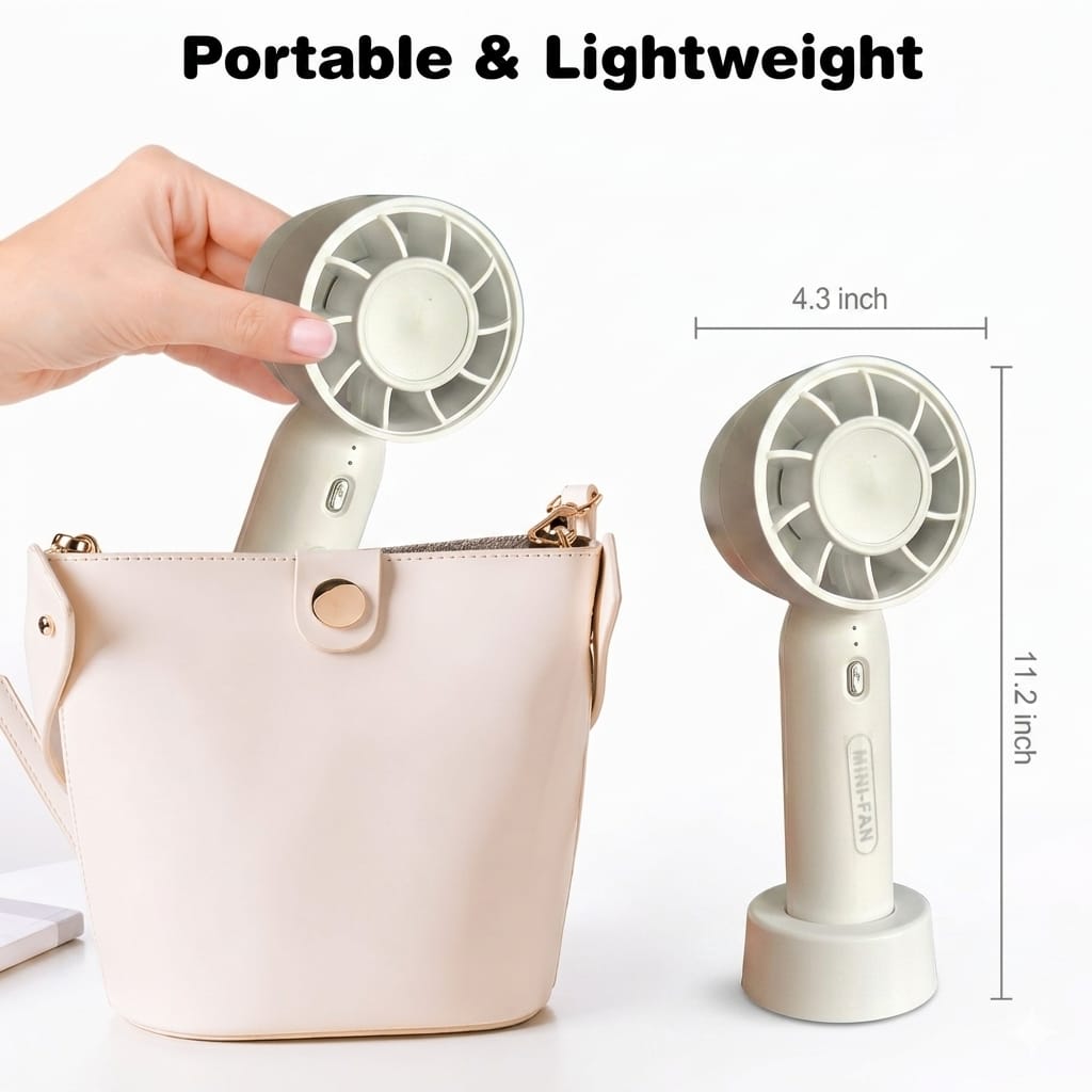 Mini - Fan Handheld Fan — Sleek, Silent & Powerfully Cool - Evokron